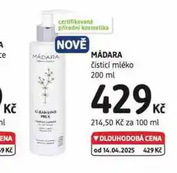 dm drogerie Mádara čistící mléko nabídka