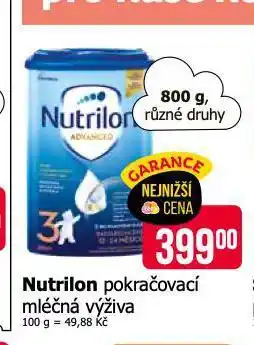 Teta Nutrilon pokračovací mléčná kojenecká výživa nabídka