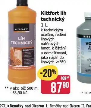Teta Kittfort líh technický nabídka