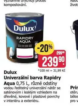 Teta Dulux univerzální barva rapidry aqua nabídka