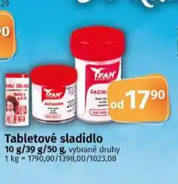 Coop Tabletové sladidlo nabídka