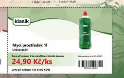Coop Klasik mycí prostředek nabídka