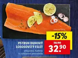 Lidl Pstruh duhový lososovitý filet nabídka