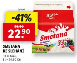 Lidl PILOS Smetana ke šlehání nabídka