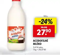 Lidl PILOS Acidofilní mléko nabídka