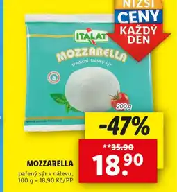 Lidl ITALAT Mozzarella nabídka