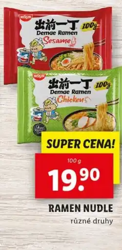 Lidl NISSIN Ramen nudle nabídka