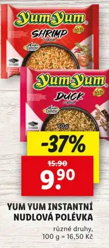 Lidl YUM YUM nstantní nudlová polévka nabídka