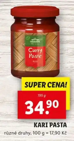 Lidl VITASIA Kari pasta nabídka