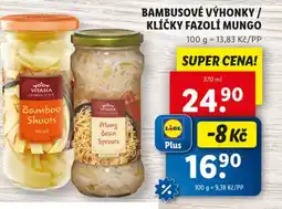 Lidl VITASIA Bambusové výhonky / klíčky fazolí mungo nabídka
