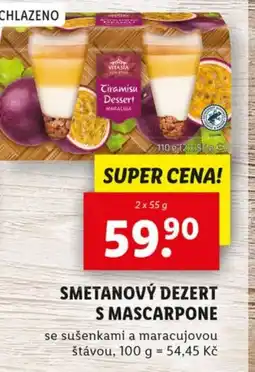 Lidl VITASIA Smetanový dezert s mascarpone nabídka