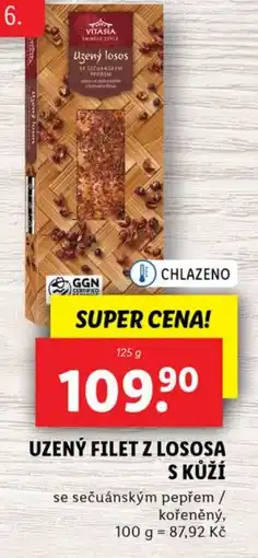 Lidl VITASIA Uzený filet z lososa s kůží nabídka