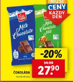 Lidl FIN CARRE Čokoláda nabídka