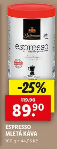 Lidl Espresso mletá káva nabídka