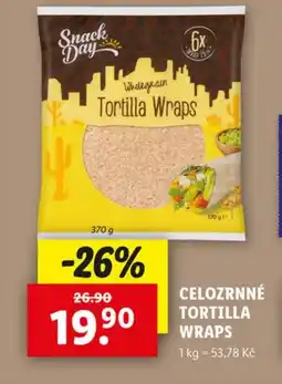 Lidl Snack Day Celozrnné tortilla wraps nabídka