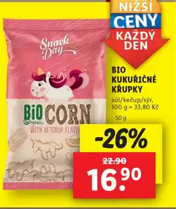 Lidl Snack Day Bio kukuřičné krupky nabídka
