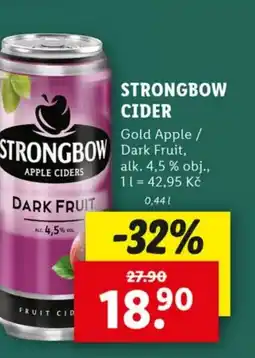 Lidl STRONGBOW Cider nabídka