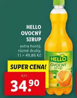 Lidl HELLO Ovocný sirup nabídka