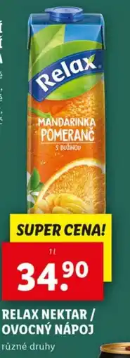 Lidl RELAX Nektar / ovocný nápoj nabídka