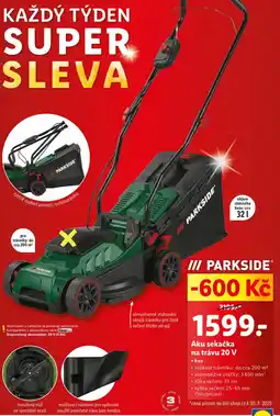 Lidl PARKSIDE Aku sekačka na trávu 20 V nabídka