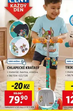 Lidl Chlapecké šortky nabídka