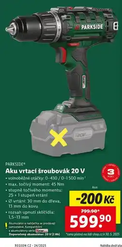 Lidl Aku vrtací šroubovák nabídka