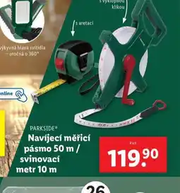 Lidl Navíjecí měřicí pásmo 50 m nabídka