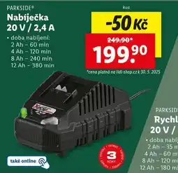 Lidl Nabíječka 20 v / 2,4 a nabídka