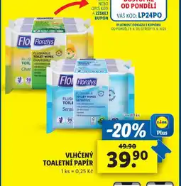 Lidl Floralys vlhčený toaletní papír nabídka