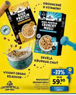 Lidl Proteinové křupavé müsli nabídka