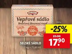 Lidl Selské sádlo nabídka