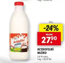 Lidl Acidofilní mléko nabídka