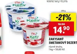 Lidl Zakysaný smetanový dezert nabídka