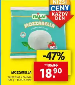 Lidl Mozzarella nabídka