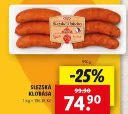Lidl Slezská klobása nabídka