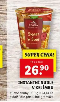 Lidl Instantní nudle v kelímku nabídka