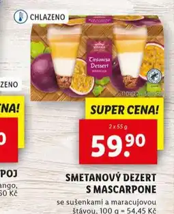 Lidl Smetanový dezert s mascarpone nabídka