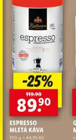 Lidl Espresso káva nabídka