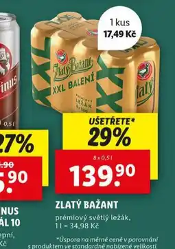 Lidl Pivo zlatý bažant nabídka