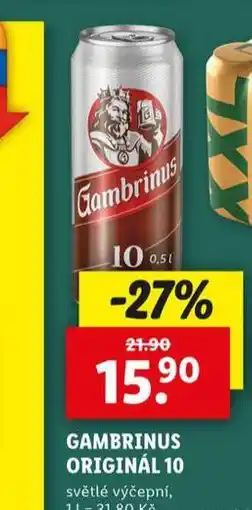 Lidl Pivo gambrinus nabídka