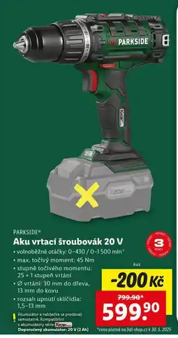 Lidl Aku vrtací šroubovák nabídka