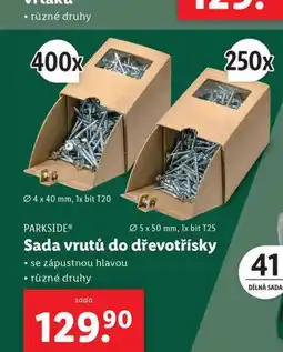 Lidl Sada vrutů na dřevotřísky nabídka