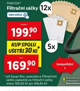 Lidl PARKSIDE Filtrační sáčky nabídka