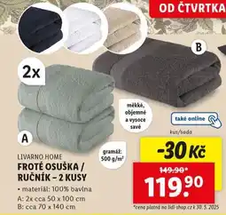 Lidl Froché osuška nabídka
