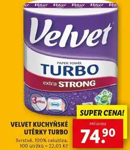 Lidl Velvet boost kuchyňské utěrky nabídka