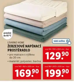Lidl LIVARNO HOME Žerzejové napínací prostěradlo nabídka