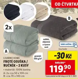 Lidl LIVARNO HOME Froté osuška / ručník nabídka