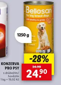 Lidl BELLOSAN Konzerva pro psy nabídka