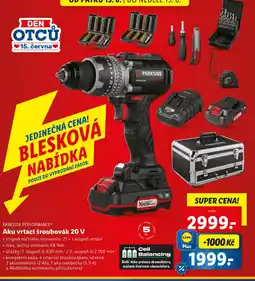 Lidl PARKSIDE PERFORMANCE Aku vrtací šroubovák 20 V nabídka