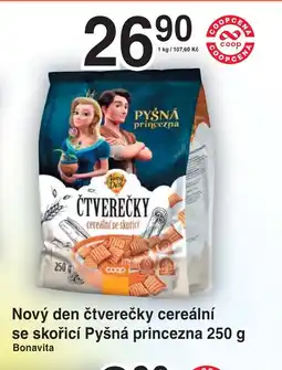 Coop hb Nový den čtverečky cereální se skořicí Pyšná princezna nabídka